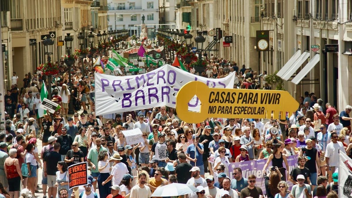 Alquileres por las nubes, salarios por los suelos: Málaga grita en las calles contra la crisis de vivienda