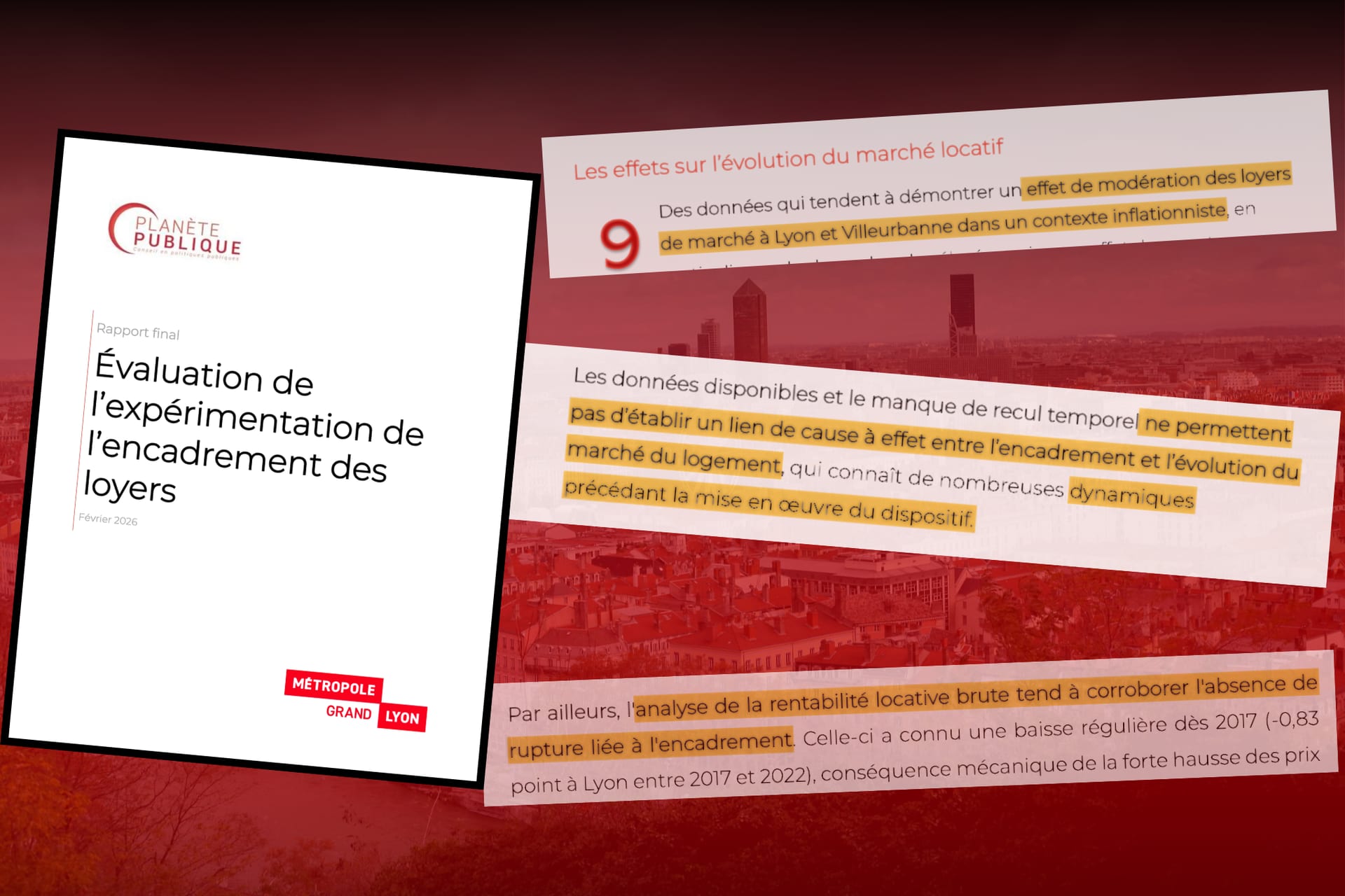 Le rapport favorable à l'encadrement des loyers qui embarrasse la Métropole de Lyon