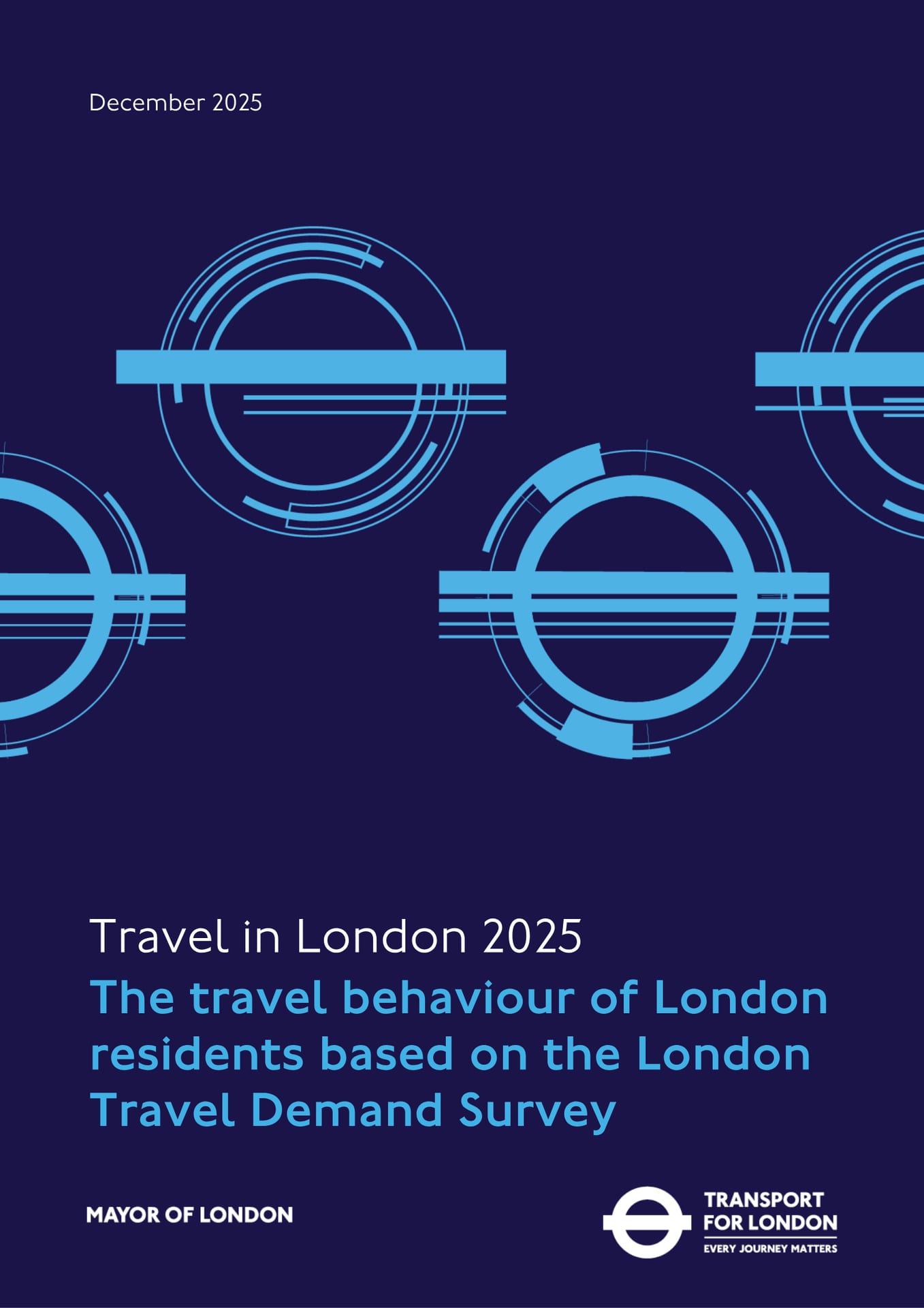 Travel in London 2025: The travel behaviour of London residents based on the London Travel Demand Survey (TfL)