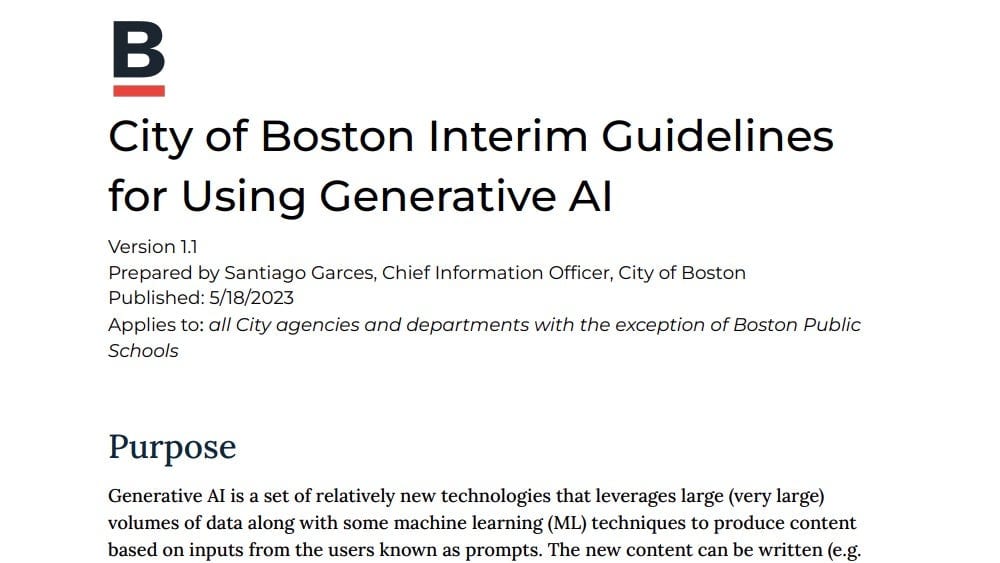 City of Boston Generative Artificial Intelligence (Gen AI) Policy